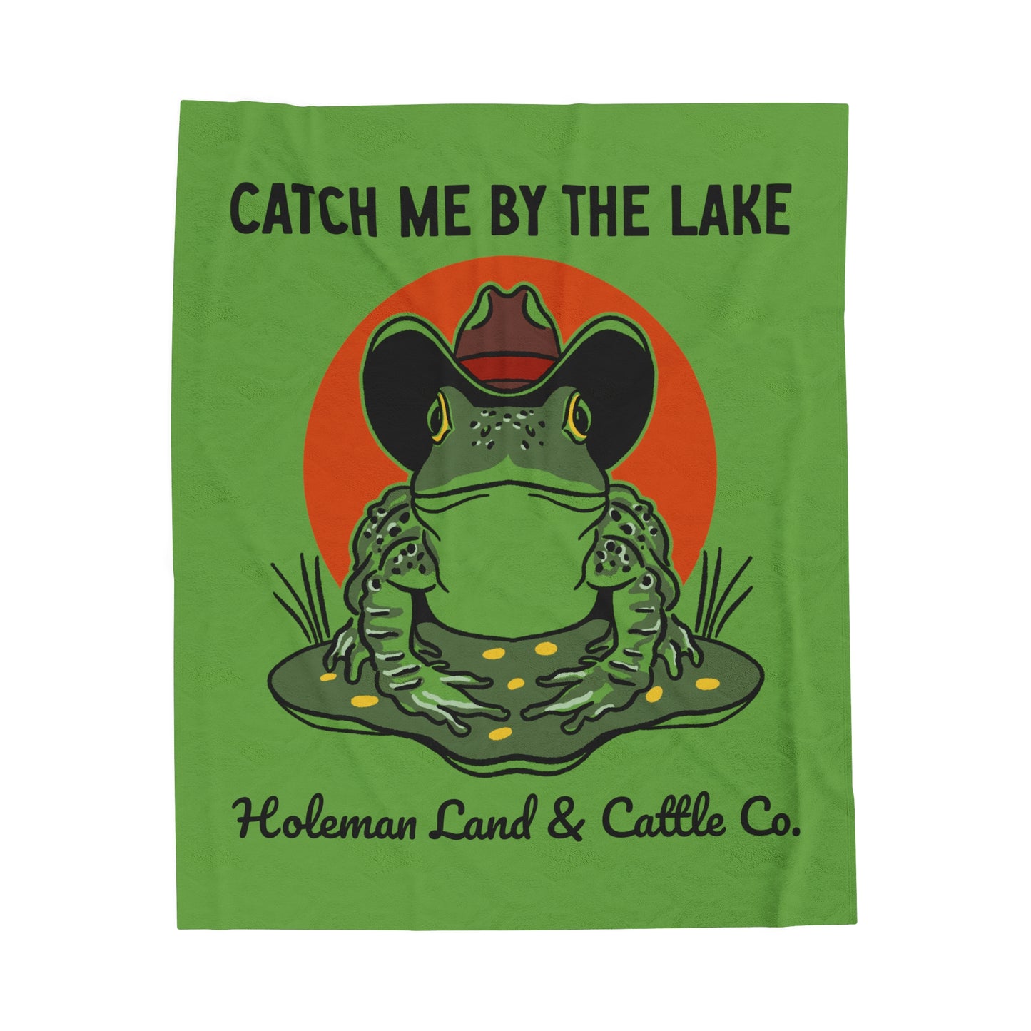 "Catch me by the Lake" Velveteen Plush Blanket