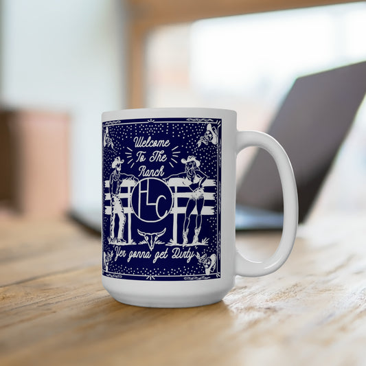 "Blue Bandana" Ceramic Mug 15oz