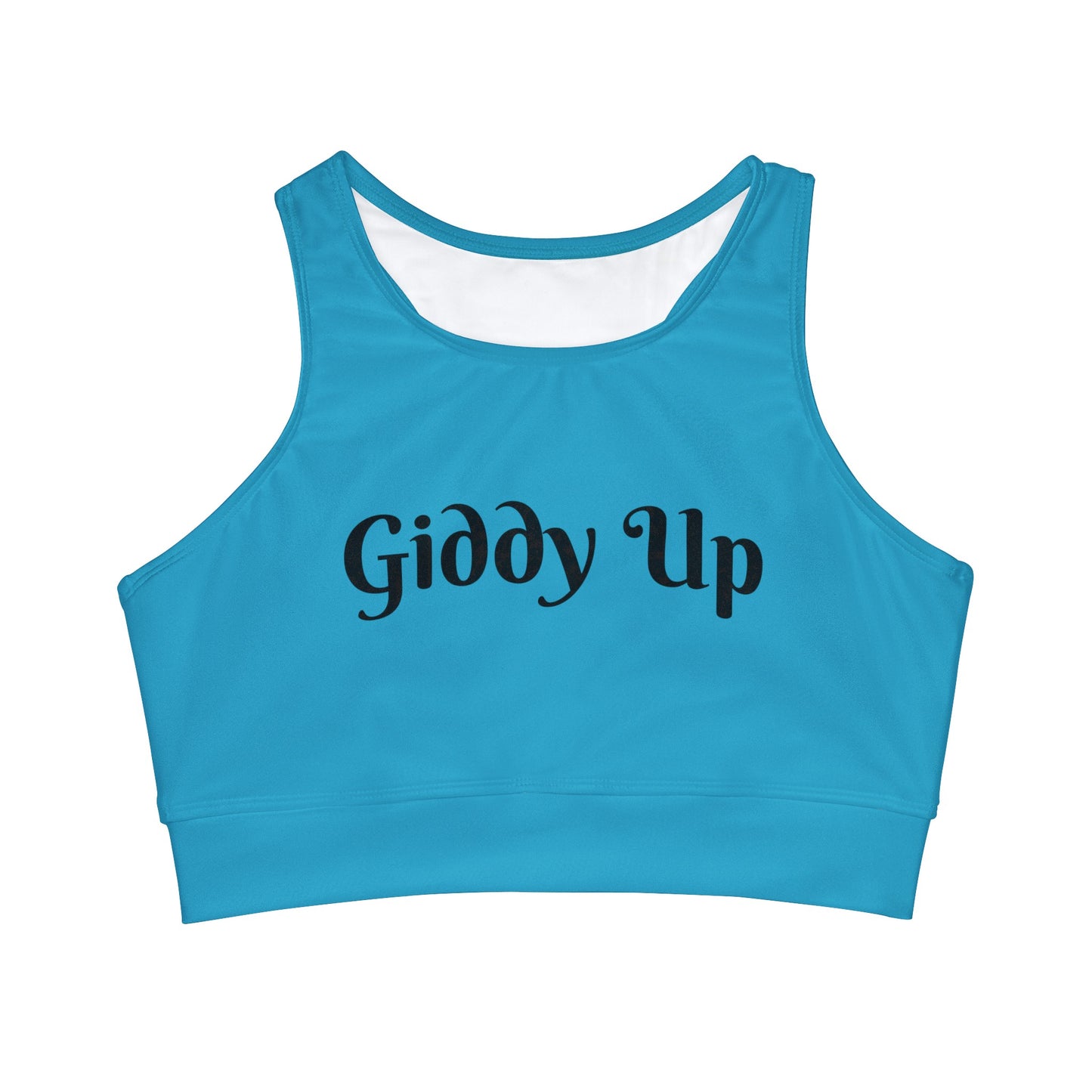 "Giddy Up" High Neck Crop Bikini Top