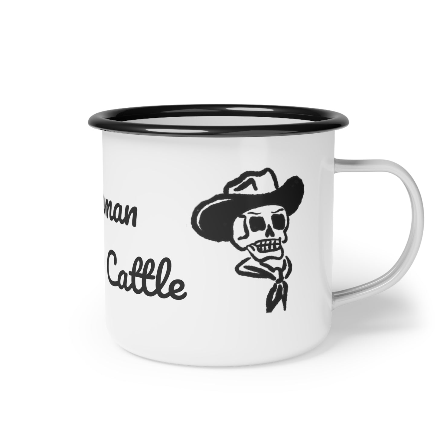 Metal "Cowboy Skull" Camping Mug