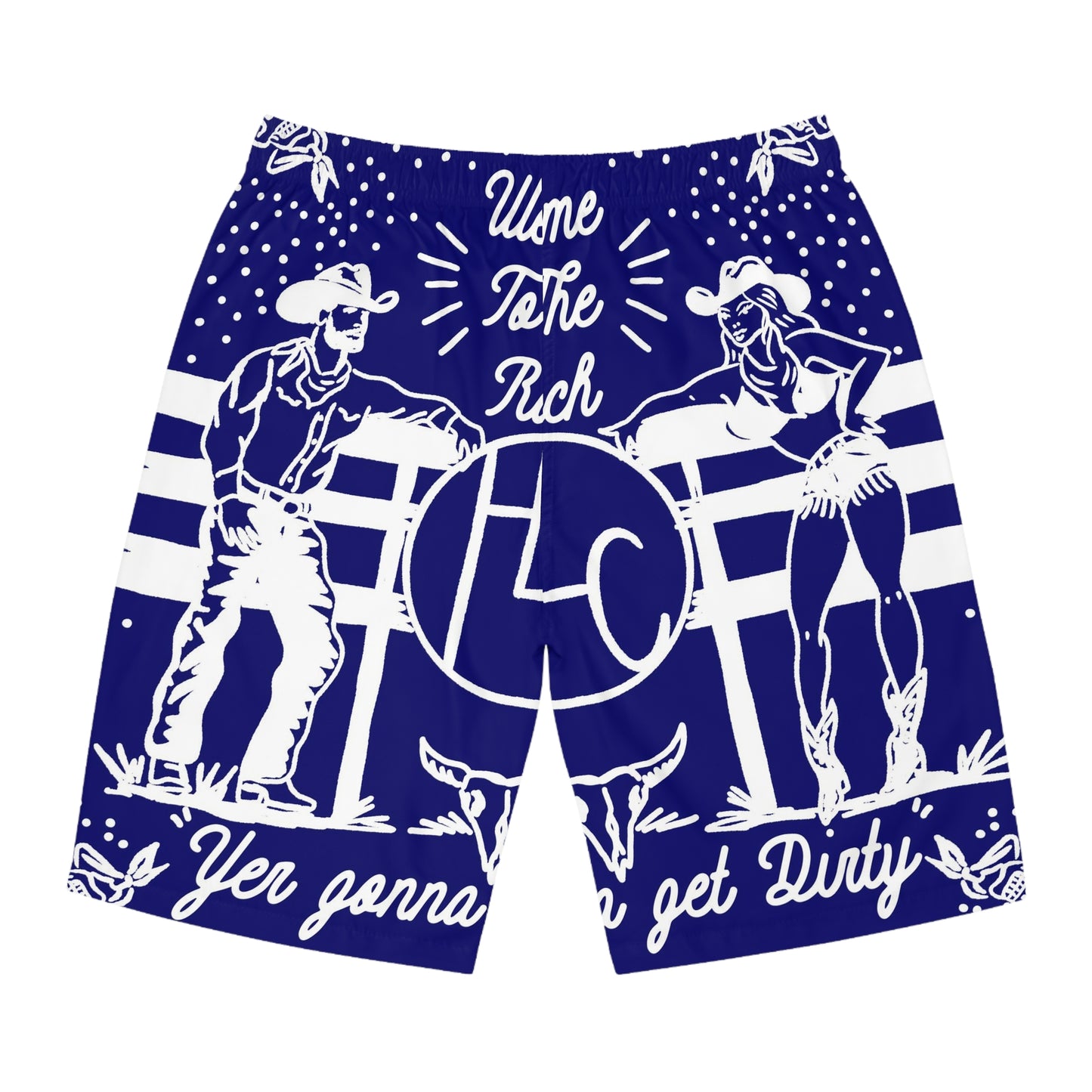 Men's "Blue Bandana" Board Shorts