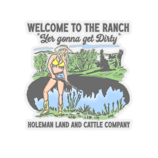 Die-Cut "Welcome to the Ranch" Stickers