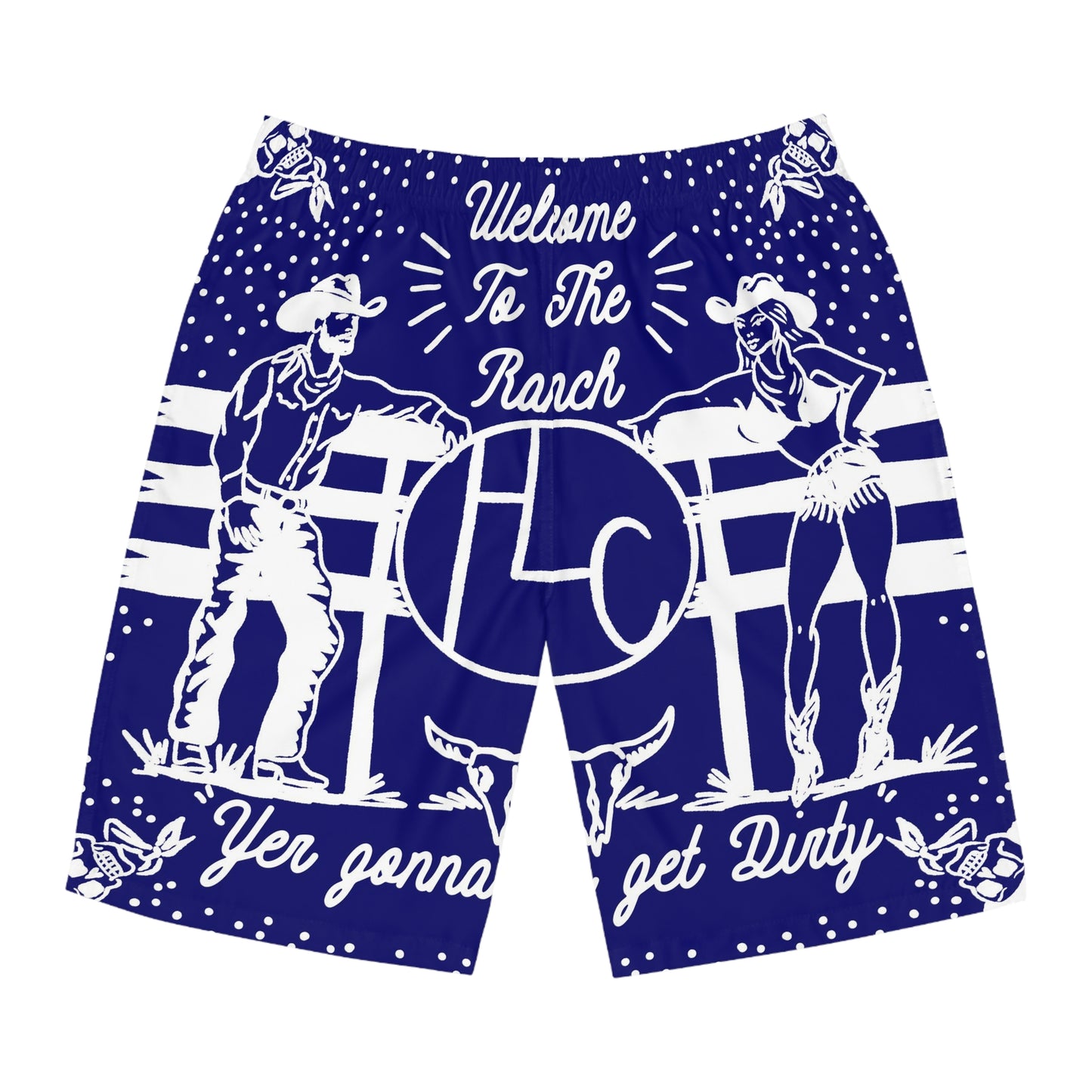 Men's "Blue Bandana" Board Shorts