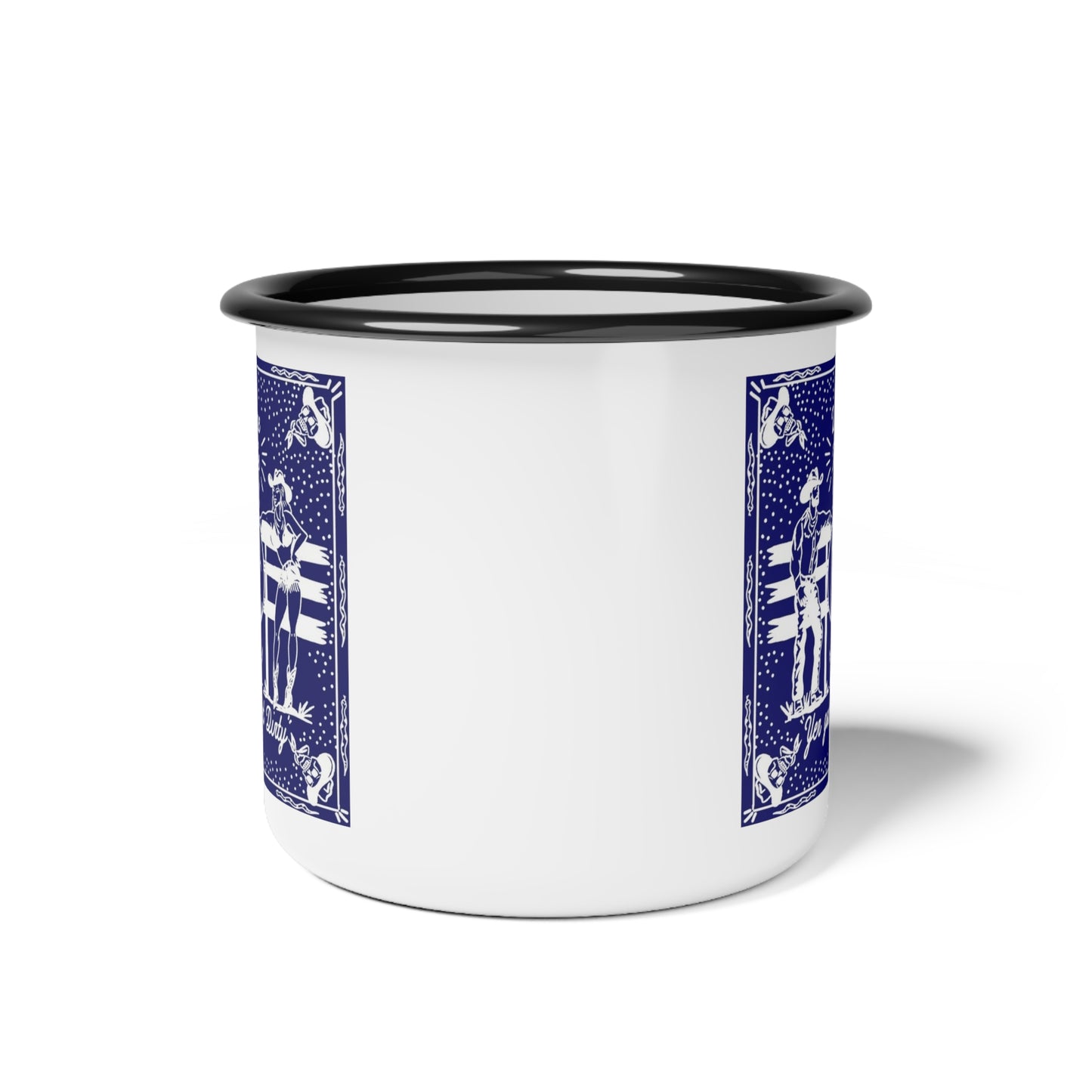 Metal "Blue Bandana" Camping Mug