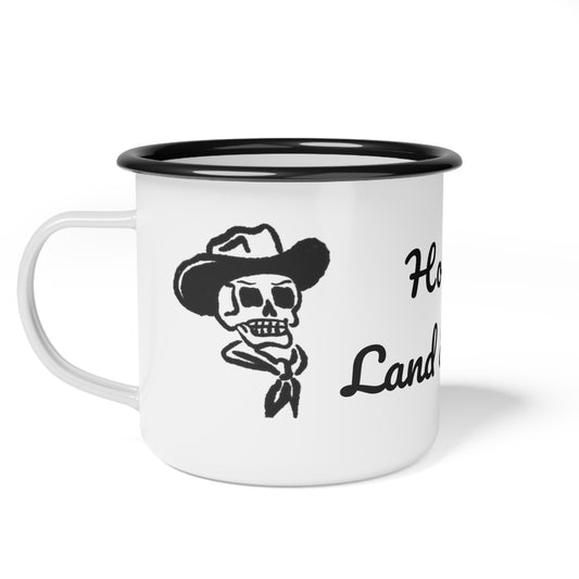 Metal "Cowboy Skull" Camping Mug