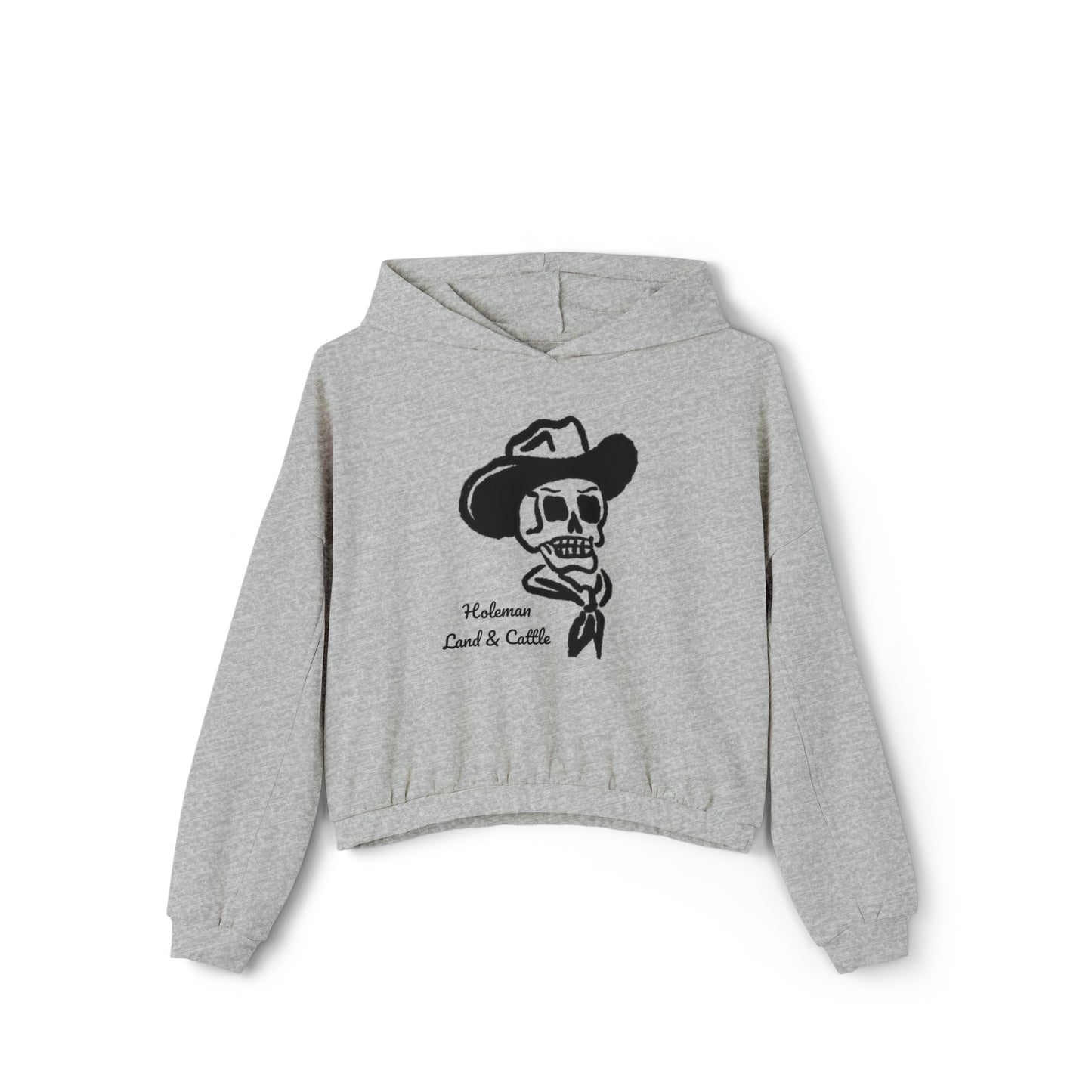 "Cowboy Skull" Women's Cinched Bottom Hoodie