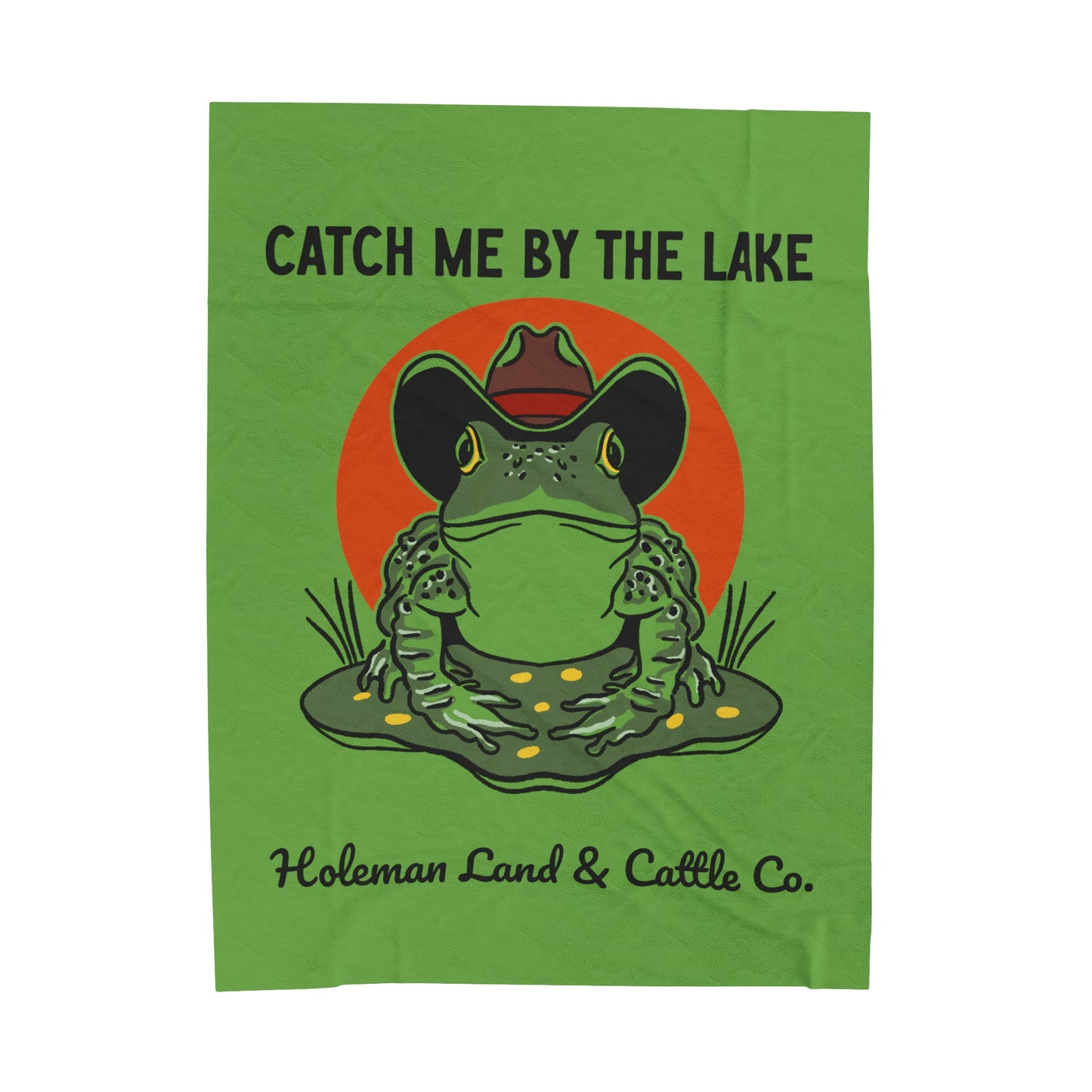 "Catch me by the Lake" Velveteen Plush Blanket