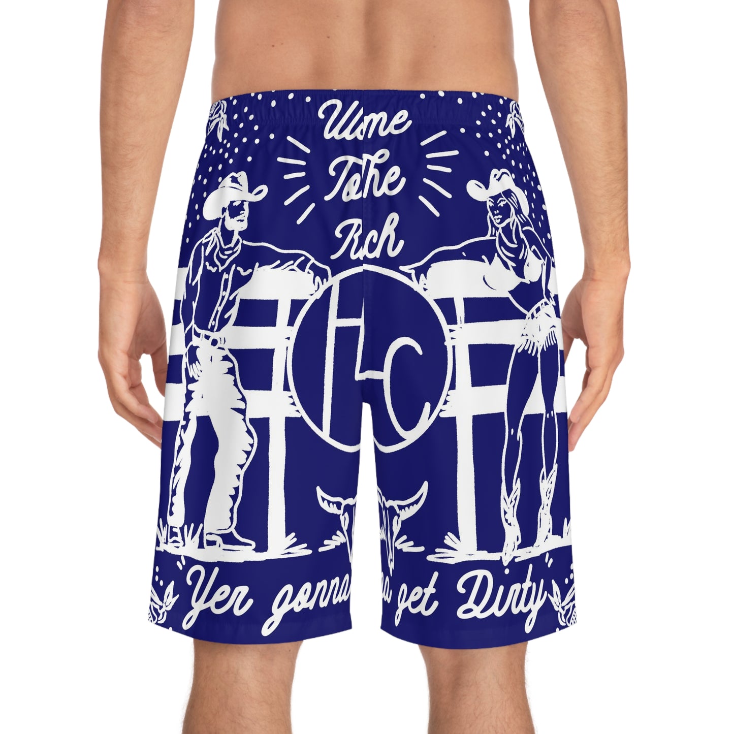 Men's "Blue Bandana" Board Shorts