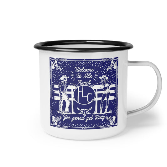 Metal "Blue Bandana" Camping Mug