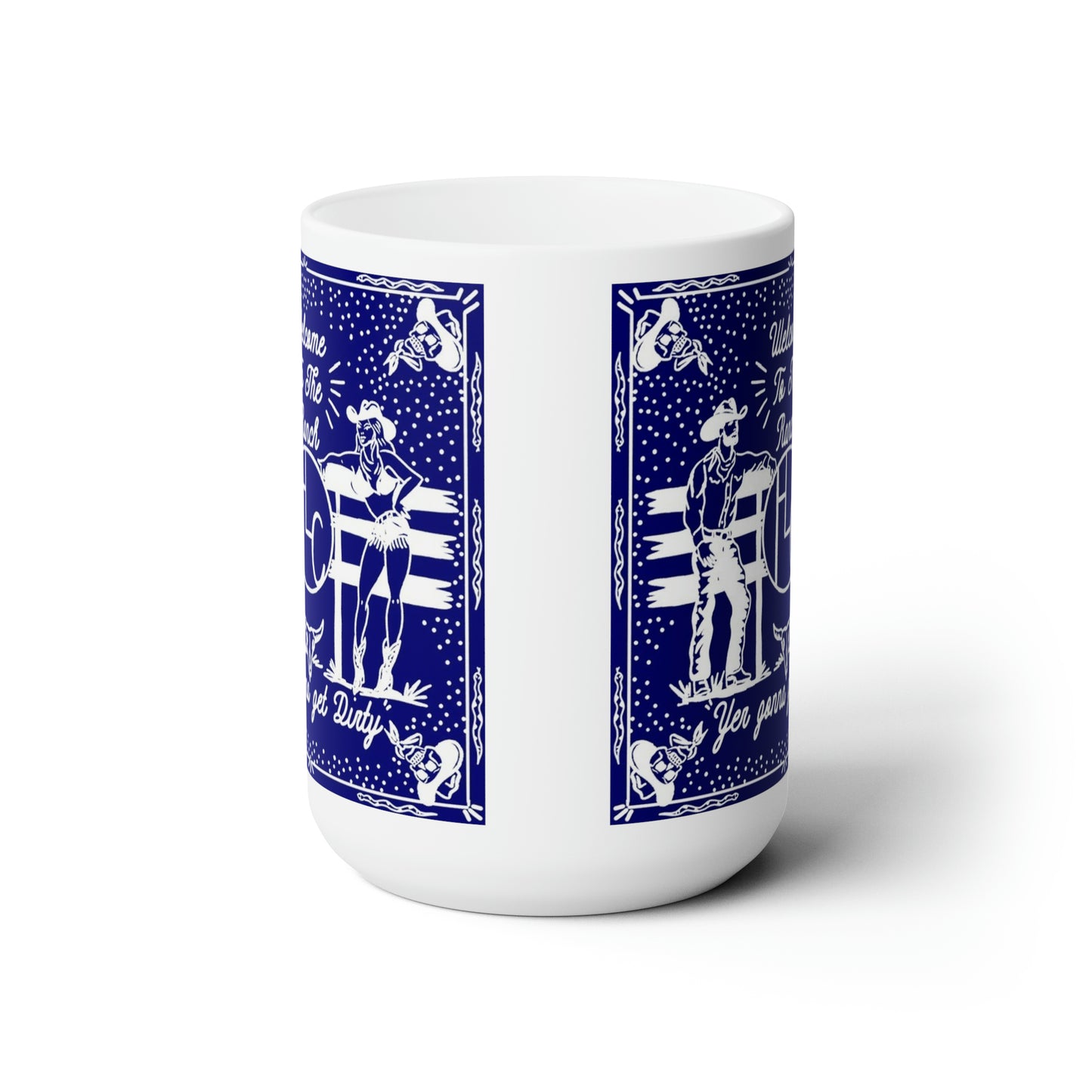 "Blue Bandana" Ceramic Mug 15oz