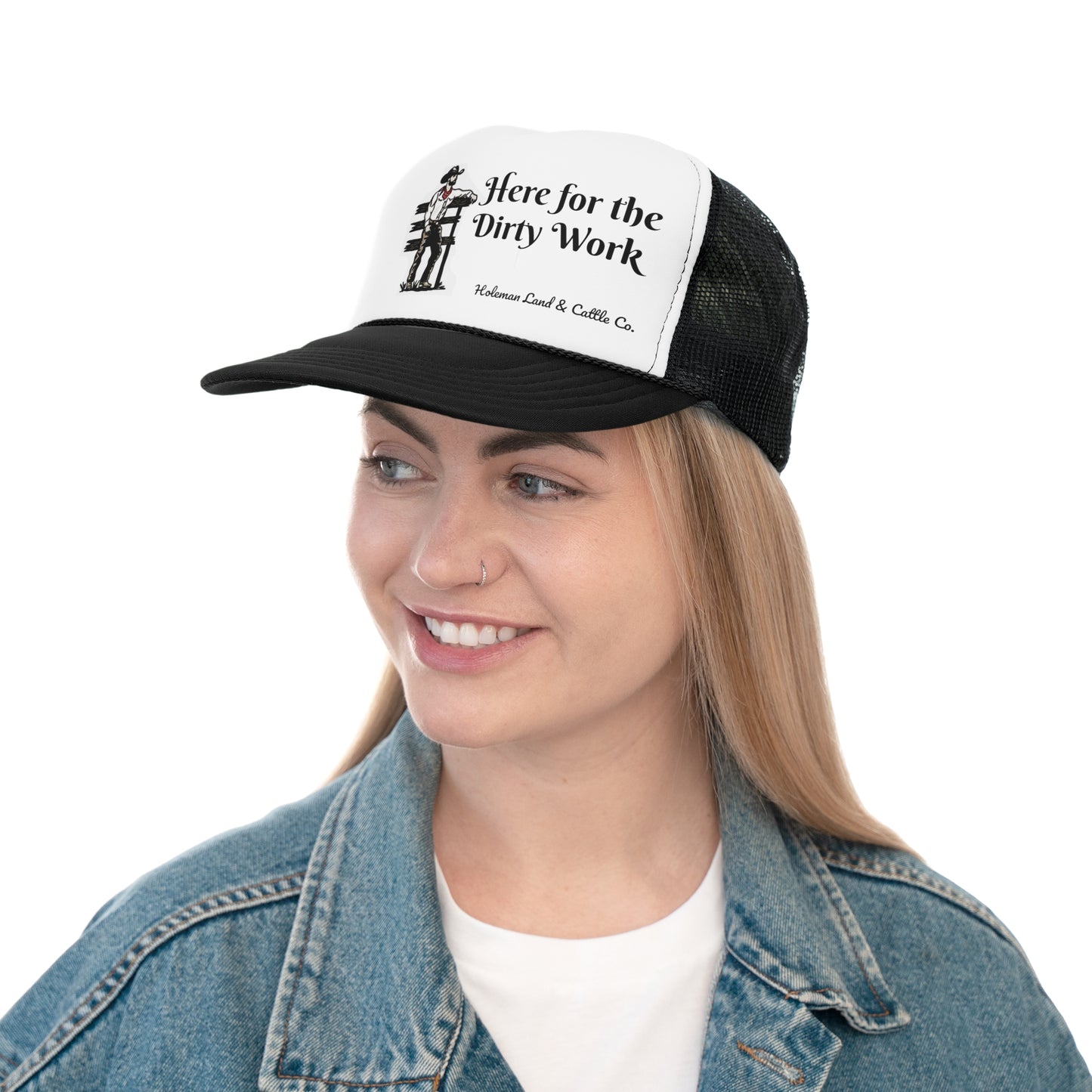 "Here for the Dirty Work" Trucker Caps